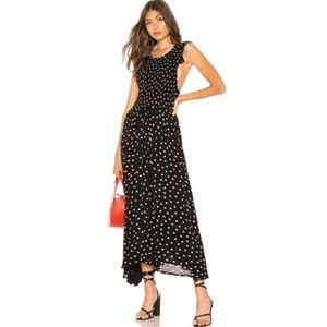Free People butterflies midi dress in polka-dot